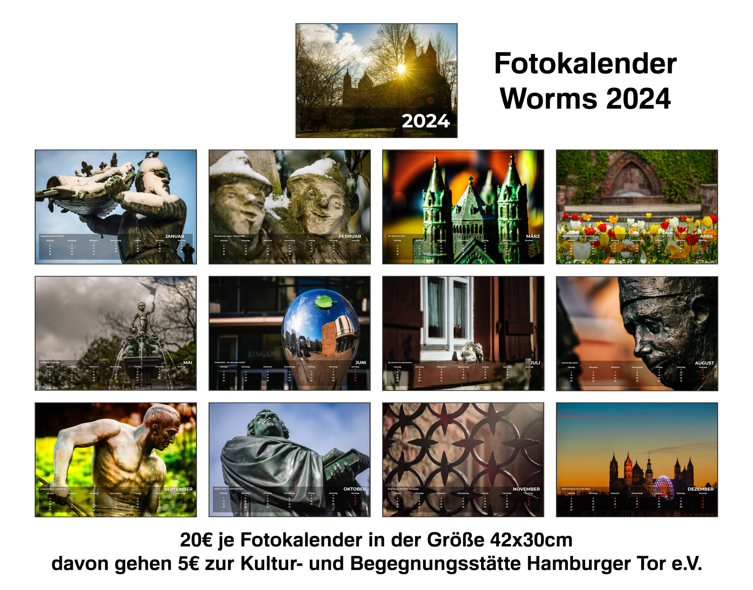 Hamburger Tor Cafè präsentiert den „Fotokalender Worms 2024“
